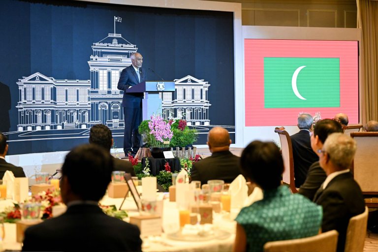 ރައީސްގެ ދެކަނބަލުންގެ ޝަރަފުގައި ސިންގަޕޫރުގެ ރައީސްގެ ދެކަނބަލުން ޖާފަތެއް ދެއްވައިފި