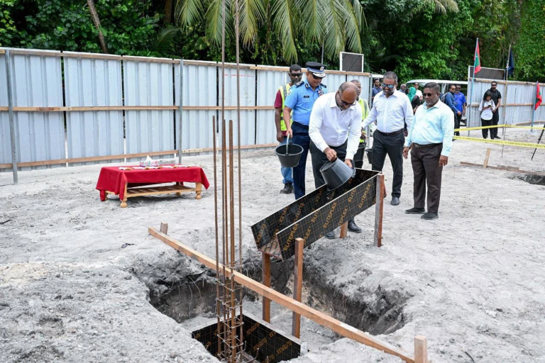 ތޮއްޑޫގައި ގާއިމްކުރާ ފުލުހުންގެ މަރުކަޒުގެ ބިންގާއަޅައިފި