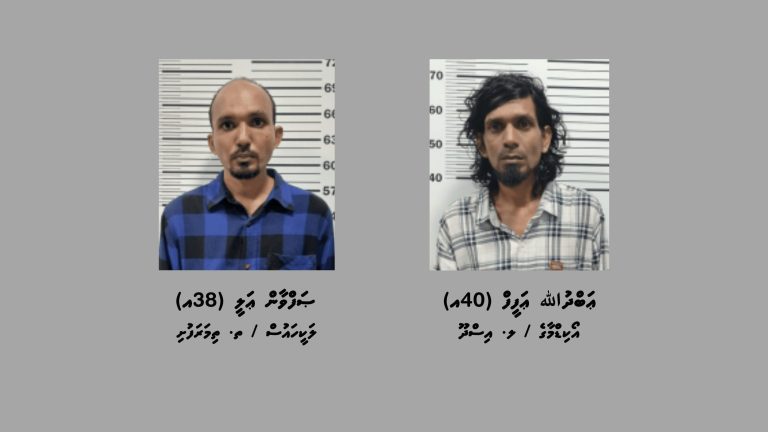މަސްތުވާތަކެތީގެ މައްސަލައެއްގައި ހުޅުމާލެއިން ދެ މީހުން ހައްޔަރުކޮށްފި