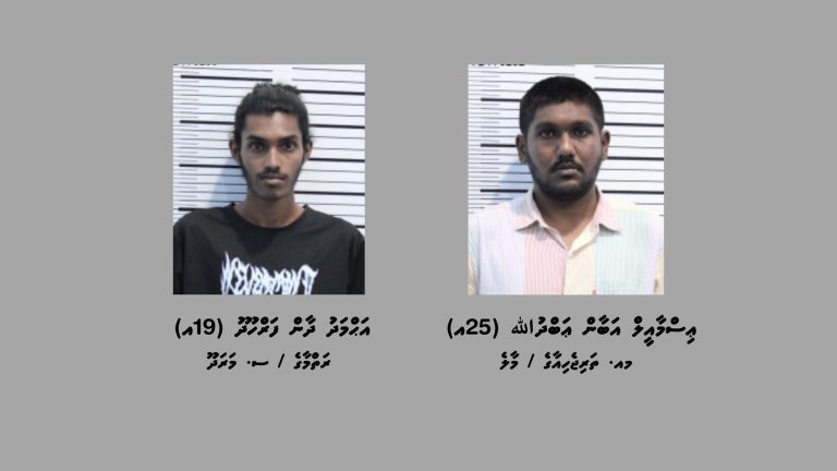 ކަނޑުމަގުން 6 ކިލޯ މަސްތުވާތަކެތި އެތެރެކުރި 2 މީހަކު ހައްޔަރުކޮށްފި