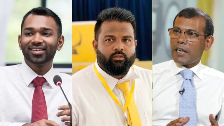 އެމްޑީޕީގެ ޗެއާޕާސަން ކަމަށް ކުރިމަތިލެއްވި ތިން ބޭފުޅުން.