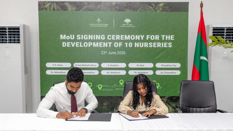 10 ރަށެއްގައި ނާސަރީ ގާއިމުކުރުމުގެ އެއްބަސްވުމުގައި ސޮއިކޮށްފި