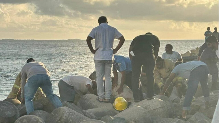 މާލޭ ސްކޭޓް ޕާކް ކައިރި ތޮށިގަނޑު ތެރޭގައި ތާށިވި މީހަކު ސަލާމަތްކޮށްފި