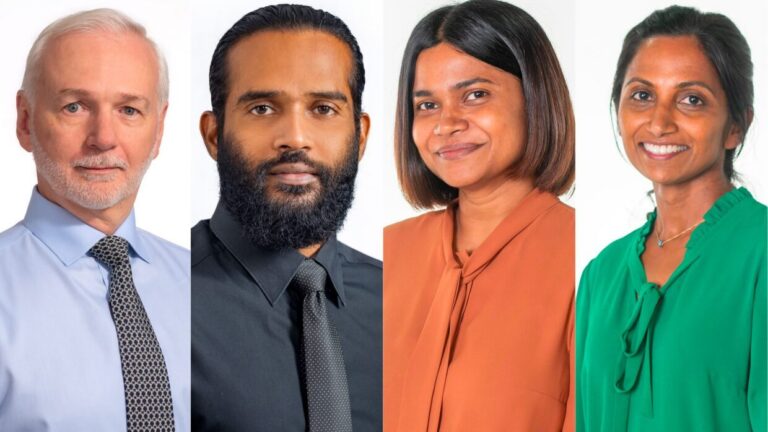 ހިދުމަތްތައް ހަލުވިކޮށް ލީޑަޝިޕް ވަރުގަދަކުރުމަށް ބީއެމްއެލްގެ އިދާރީ އޮނިގަނޑަށް މުހިންމު ބަދަލުތަކެއް! ބީއެމްއެލްގެ އިސްވެރިން ކަމަށްވާ، ރަޝްފާ، ޒަމްރާ، ނިމާލް، ގެރީ-- ފޮޓޯ: ބީއެމްއެލް